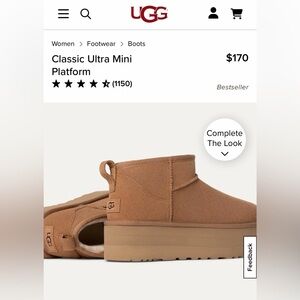 UGG Ultra Mini Platform Booties - Brown